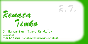 renata timko business card